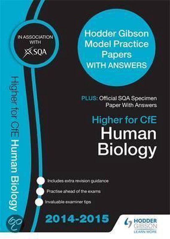 SQA Specimen Paper 2014 Higher for CFE Human Biology & Hodder Gibson