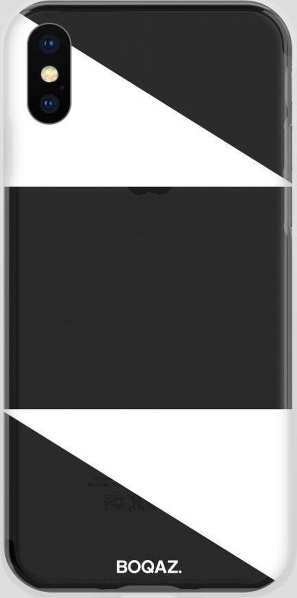 BOQAZ. iPhone X hoesje - driehoek wit