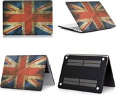 Macbook Case voor New MacBook Air 2018 13 inch (A1932) - Laptopcover met Print - Retro Engelse Vlag