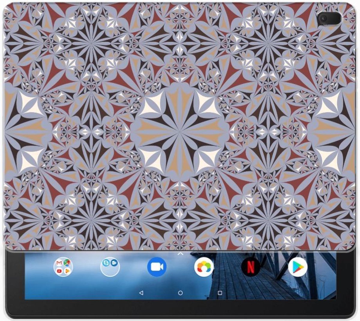 Lenovo Tab E10 Tablet Back Cover Flower Tiles