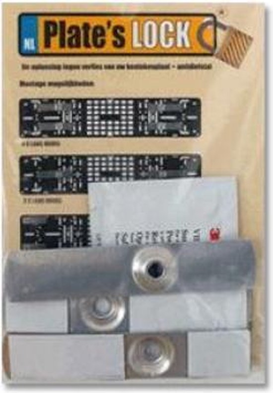 Plate's Lock - Anti diefstal systeem voor kentekenplaten | bol.com