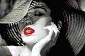 DP® Diamond Painting pakket volwassenen - Afbeelding: Red Lips 02 - 40 x 60 cm volledige bedekking, vierkante steentjes - 100% Nederlandse productie! - Cat.: Mensen