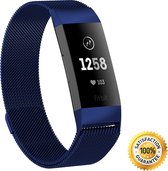 Gymston® Milanees bandje - Fitbit Charge 3 - Fitbit Charge 4 - Blauw - Medium