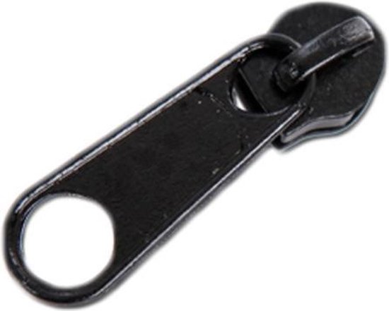 Rits repareer set, Fix a Zipper, set van 6 stuks, 2x small, 2x medium, 2x large, kleur zwart