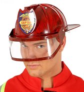 Rode brandweer kapitein helm voor volwassenen - Verkleedhoofddeksel