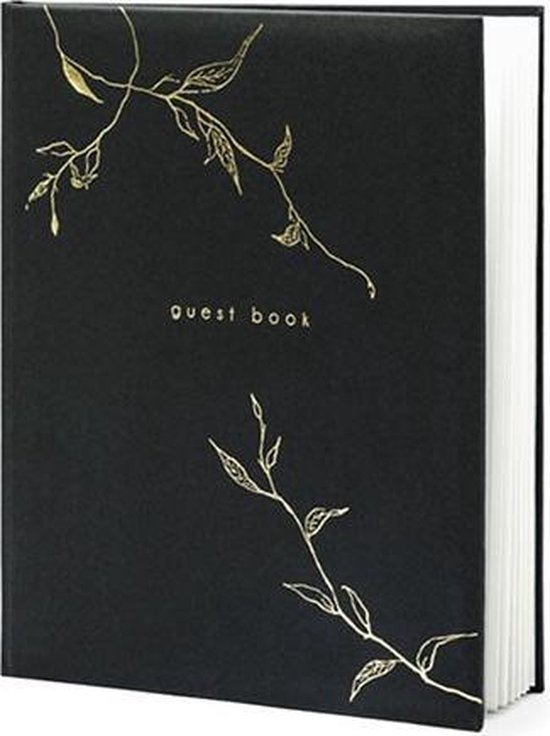 vervorming plaag Pekkadillo Gastenboek, 20x24.5cm, Botanic zwart, 22 pagina's | bol.com