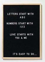 NAGA  Letterbord 50x70 cm houten lijst