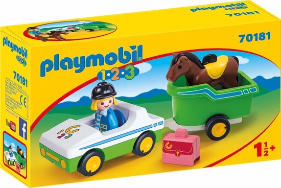 Jouet Playmobil 123 Fermier avec tracteur et remorque 6964