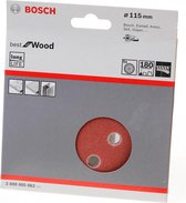 Bosch - 5-delige schuurbladenset 115 mm, 180