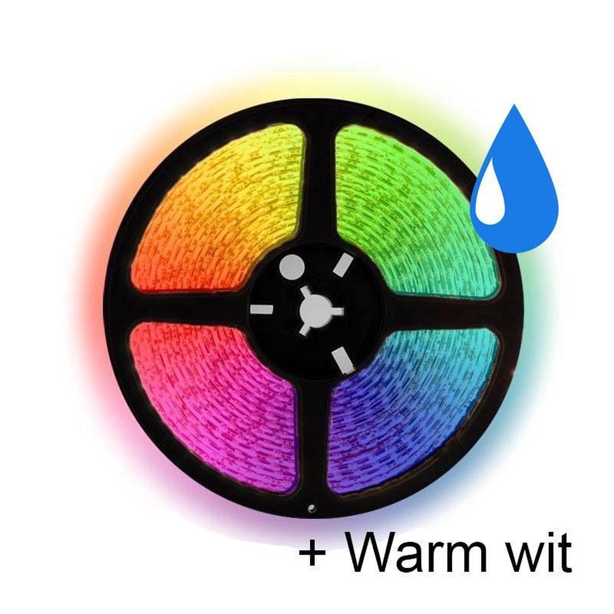 5 meter RGB/W (warm wit) led strip waterproof - IP67 - 60Leds/m - 12V
