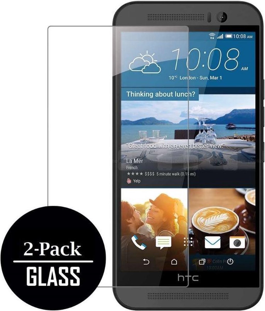 Screenprotector Glas Folie Tempered Glass voor HTC One M9 2 stuks