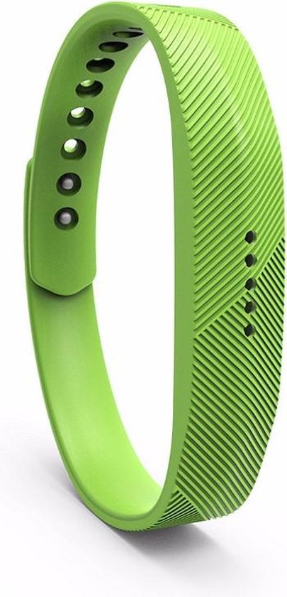 Siliconen sportbandjes voor de Fitbit Flex 2 met druksluiting - Groen |  bol.com