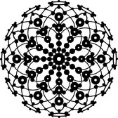 Marabu Schaduwbeeld sjabloon 30x30 cm - M01 Lace Rozet