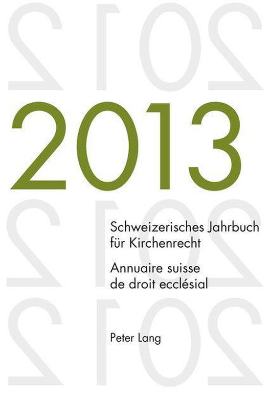 Schweizerisches Jahrbuch fuer Kirchenrecht / Annuaire suisse ... - cover