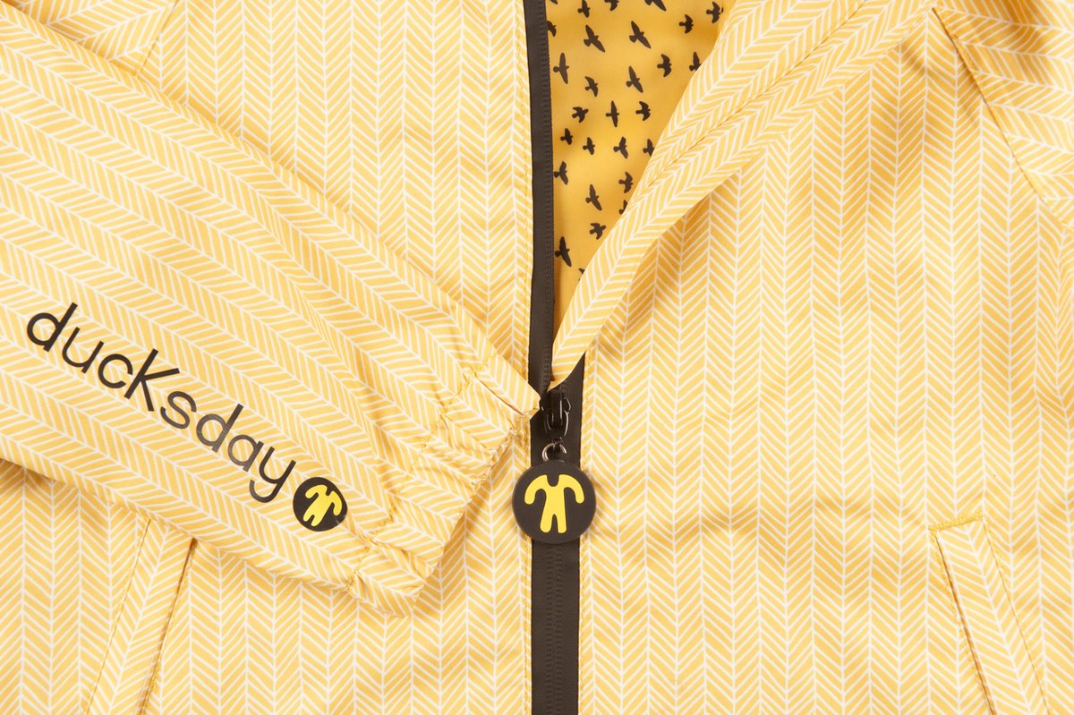 Ducksday - Regenjas voor kinderen - Yellow falcon - VALT GROOT — afbeelding 3