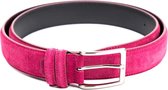 Owen Smith – Riem heren - Suede – Maat boog 115-130cm  – Roze - Italiaans leer