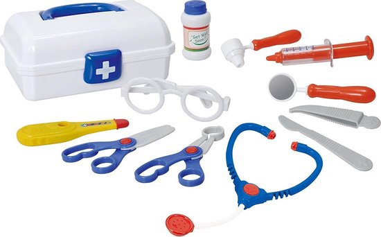 Valise de docteur son lumiere jouet lunette stethoscope seringue mallette  enfant