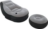 Intex Lounge Stoel - Ultra Lounge - Opblaasbaar - Grijs/zwart