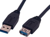 MCL USB 3.0, M/FM, 5m USB-kabel USB 3.2 Gen 1 (3.1 Gen 1) USB A Zwart