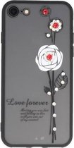 Wit Love Forever back case Hoesje voor Apple iPhone 7 / 8