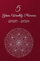 5 Year Weekly Planner 2020 - 2024