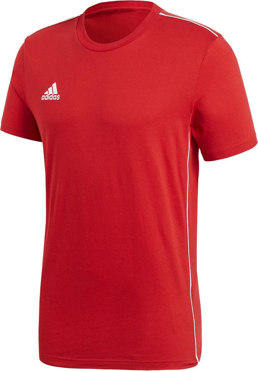adidas - Core 18 Tee - Voetbal T-shirt - L - Rood | bol.com