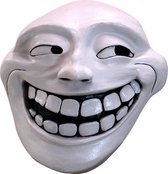 Partychimp Trol Face Volledig Hoofd Masker Halloween voor bij Halloween Kostuum Volwassenen Carnaval - Latex - One size