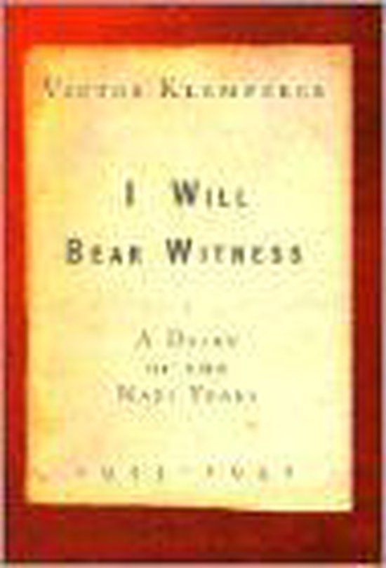 I Will Bear Witness - cover