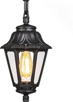 QAZQA anna - Klassieke Hanglamp voor buiten - 1 lichts - Ø 220 mm - Zwart - Buitenverlichting