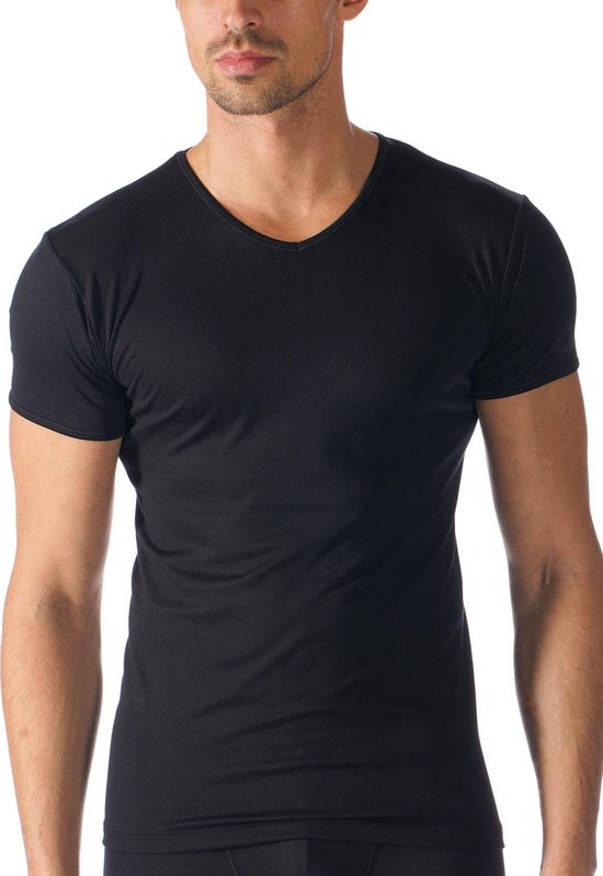 Mey Shirt V-Hals Korte Mouw Software Heren 42507 - Zwart - M
