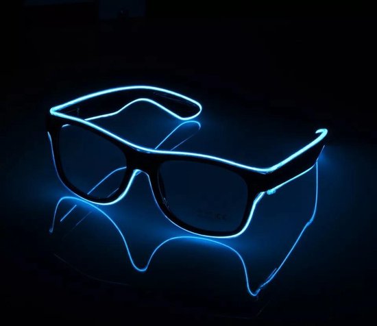 Lichtgevende LED bril Blauw | bol.com