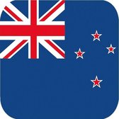 15x Bierviltjes Nieuw Zeelandse vlag vierkant - Landen thema Nieuw Zeeland feestartikelen - Landen decoratie