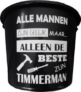 Cadeau Emmer - Timmerman - 12 liter - zwart - cadeau - geschenk - gift - kado - surprise - beroep
