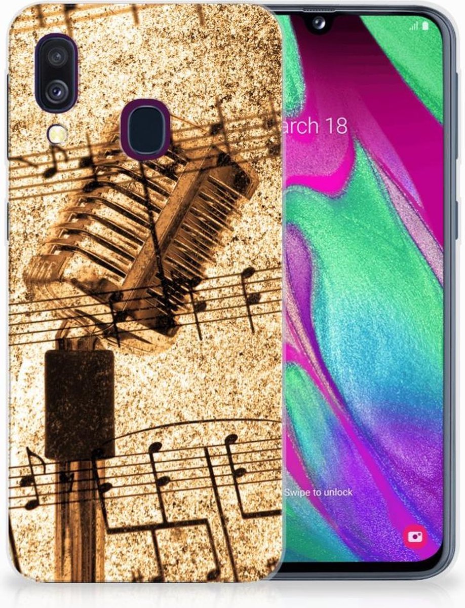 Samsung Galaxy A40 Siliconen Hoesje met foto Bladmuziek