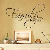 Muursticker tekst 'Family is forever' 27x45