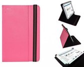 Hoes voor de Point Of View Mobii Tab P825, Multi-stand Cover, Ideale Tablet Case, Hot Pink, merk i12Cover