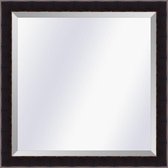 Spiegel in Aziatische stijl Komodo Zwart small 26mm     Buitenmaat 56x81cm