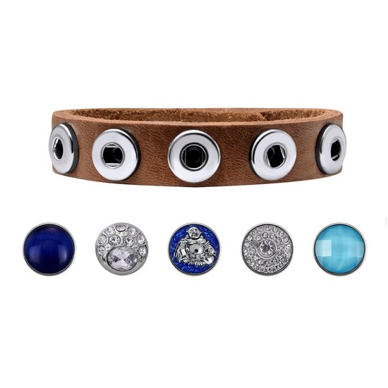 Quiges - Drukknoop Mini 12mm Parel Lichtblauw - EBCMK115