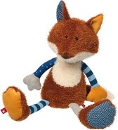 Patchwork vossen knuffeldier 39 cm - Dieren knuffel bruine vos 39 cm