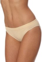 Brubeck Dames Ondergoed Slip model Bikini - Naadloos Elastisch Katoen - 2 Pack - Beige - XL
