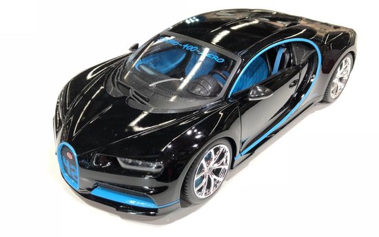 Bugatti Chiron Zéro 400 Record Montoya 2017 – Bburago 11040, 1/18, Noir