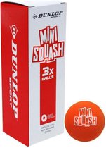 Dunlop Fun Mini Squashbal (3 stuks) - rood - maat One size