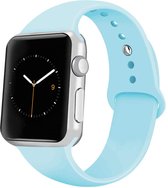 Eyzo Siliconen bandje - Apple Watch Series 1, 2, 3, 4, 5 en 6 & SE - 42 en 44 mm - Cyaan - Large