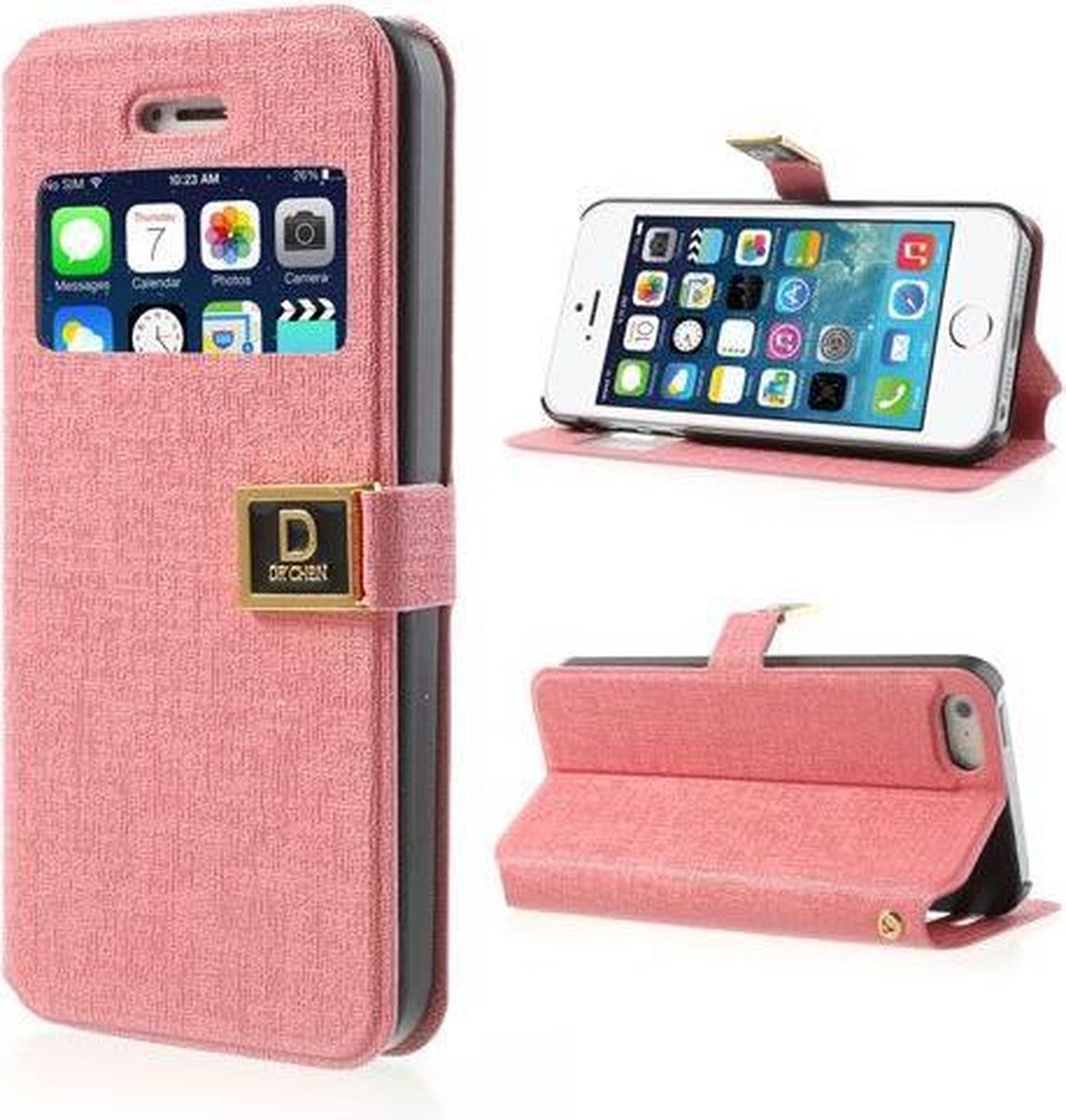 Kijkvenster case iphone 5 zacht roze