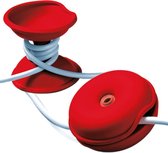 Snoeren wikkelen - Cable Turtle - Mini - Rood - 2 stuks - Cleverline - Ø 4,5 x H 2,3 cm - voor smartphone kabeltjes, telefoon opladers, oordopjes