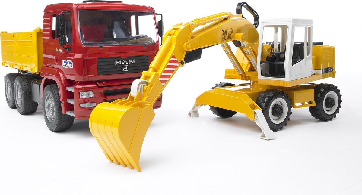 Bruder 2751 MAN vrachtwagen Liebherr kraan