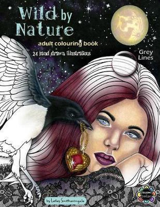 Wild by Nature Adult Colouring Book Grey Lines - cover