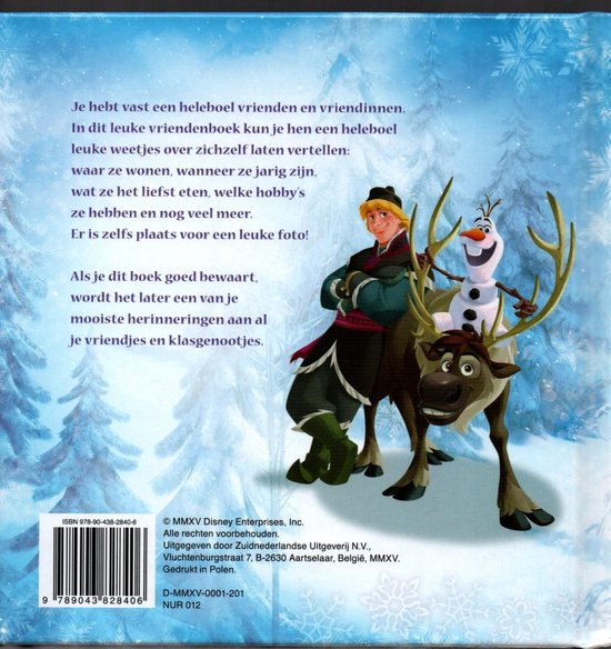 Vriendenboek Frozen - vriendenboekje Anna en Elsa | bol.com