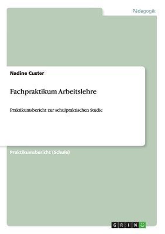 Fachpraktikum Arbeitslehre - cover