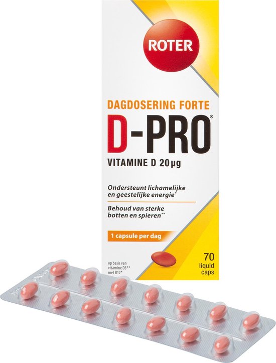 piek Verleden fles Roter Dagdorsering Forte D-Pro Vitamine D 20mcg - Voedingssupplement - 70  tabletten | bol.com